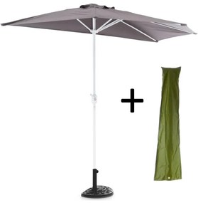 Umbrelă de soare semicircular+accesorii, 265x138x230 cm