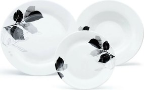 Set de masă din 18 piese Arôme Home Tei, alb extra