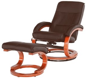 Scaun relaxant reglabil, maro închis, RYAN