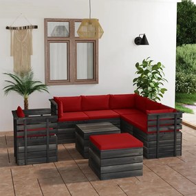 3062037 vidaXL Set mobilier grădină paleți cu perne 8 piese lemn masiv pin