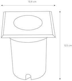 Corp de iluminat de exterior pentru căi de acces BILTIN 1xGU10/35W/230V IP67 negru Lucide 11800/01/30