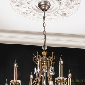 Candelabru LUX super elegant cu 12 brate Miramare LU 2407/8+4 silber-goldOR
