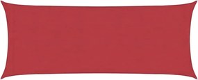vidaXL Pânză parasolar, roșu, 2x5 m, HDPE, 160 g/m²