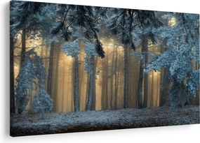 Tablou cu pădure înzăpezită (90x60 cm)