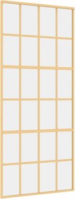 vidaXL Ușă glisantă, auriu, 90x205 cm, sticlă ESG mată și aluminiu