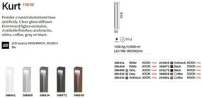 Stalp LED iluminat exterior, IP54 Kurt pt 4000k antracit