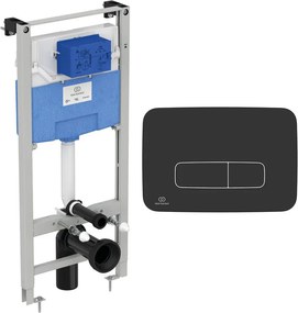Set rezervor WC cu cadru Ideal Standard ProSys si clapeta Oleas M3 negru mat