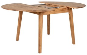 Masă de dining rotundă extensibilă din lemn de stejar ø 118 cm Metz – House Nordic