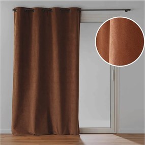 Draperie maro din catifea 140x260 cm Olympe – douceur d'intérieur