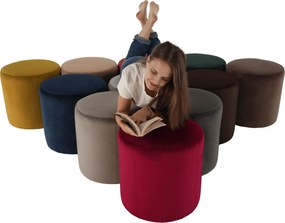 Taburet, piele ecologică maro, TOP 45