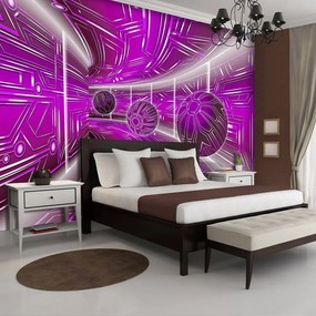 Fototapet - Străduța violetă cu mingi mici (152,5x104 cm)