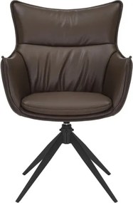 Set de 2 scaune pivotante VOGUE piele sintetica maro