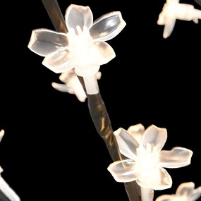 Pom de Craciun, 128 leduri alb cald, flori de cires, 120 cm 1, Alb cald, 120 cm