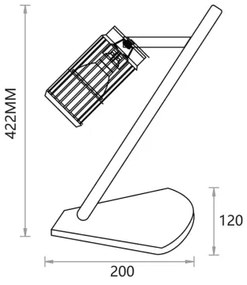 Lampă de masă VERTICAL 1xGU10/8W/230V negru