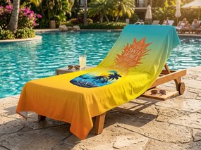 Prosop de plaja XXL cu uscare rapida ANANARA colorat 150 x 210 cm, 100% microfibra
