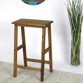 Scaun bar, taburet,William,din lemn,culoare nuc,70 cm