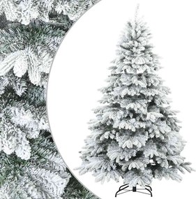 vidaXL Brad de Crăciun Artificial cu Ramuri Articulate, Acoperit cu Zăpadă