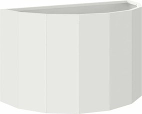 vidaXL Jardinieră Alb 60 x 30 x 35 cm Oțel