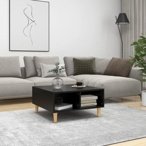 vidaXL Masă de cafea, negru, 60x60x30 cm, lemn prelucrat