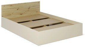 Pat Malmo, 200 x 140 cm, saltea spuma inclusa, Stejar Artisan/Argila