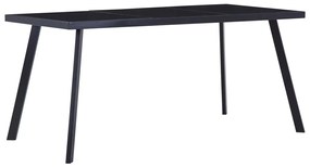 vidaXL Masă de bucătărie, negru, 180 x 90 x 75 cm, sticlă securizată