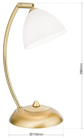 Lampa de masa design modern OPALDESIGN, auriu mat