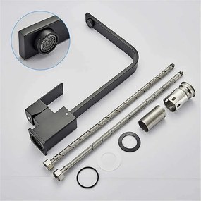 Baterie Bucătărie din Inox Negru, Model HS002 – Design Modern și Funcționalitate pentru o Bucătărie Elegantă