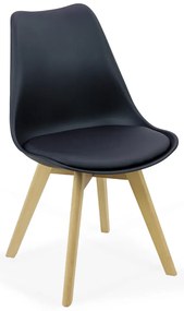 Scaun living cu cadru din lemn BUC 242 negru