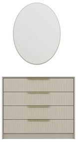Comodă cu oglindă Kale Beige