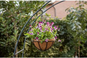 Coș suspendat din metal Esschert Design Flower, ⌀ 25,2 cm