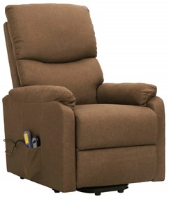 329757 vidaXL Fotoliu de masaj rabatabil vertical, gri taupe, material textil