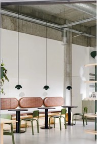 Masă de dining rotundă cu blat cu aspect de lemn de stejar ø 65 cm Sool – noo.ma