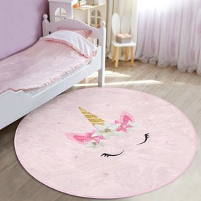 Covor pentru copii roz ø 120 cm Comfort – Mila Home