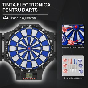 SPORTNOW Electronic Dartboard Set for 8 Players with 31 Games, LCD Scoring Indicator | Aosom Romania