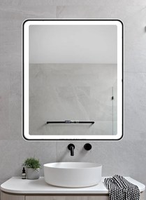Oglinda Baie Cu Led, 75x90 Cm, Functie Dezaburire, Ceas Si Termometru, Elit's Esn37