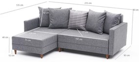 Coltar Extensibil Aydam Left, Poliester, Gri