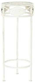 Masuta Khora din metal alb 60 cm