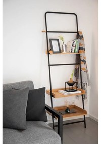 Etajeră neagră/în culoare naturală din metal 56x180 cm Loft – Wenko