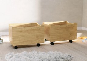 Pat Semi-Înălțat (Mid Sleeper) Forrest Oak 90x200 cm, pentru Camera Copii, din Lemn de Stejar, Natur, cu Tobogan și Sertare – Vipack