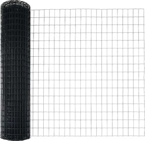 vidaXL Gard Euro Gri 1 x 25 m Fier acoperit cu PVC