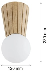 Plafoniera lemn stil scandinav VOLANTE 8973