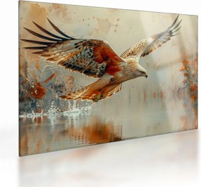 Tablou pe sticlă - Pasăre de pradă (70x50 cm)