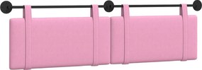 vidaXL Cap de pat suspendat Pe perete Roz 170 x 55 x 5 cm țesătură
