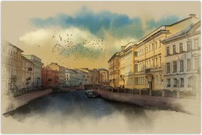 Tablou - Râul Moyka, Sankt Petersburg, Rusia (90x60 cm)