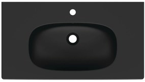 Lavoar incastrat negru mat 83 cm, dreptunghiular, Ideal Standard Tesi Negru mat, 825x450 mm