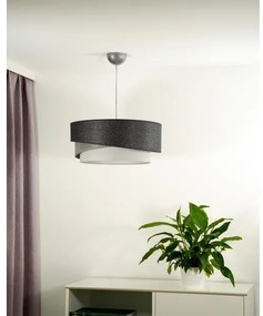 Lustră pe cablu Duolla KOBO 1xE27/15W/230V d. 45 cm antracit/gri/alb