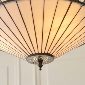Endon 111870 - Candelabru suspendat pe lanț Tiffany FARGO 3xE27/10W/230V diam. 41,5 cm
