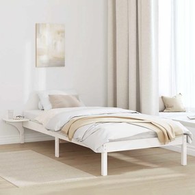 vidaXL Cadru de pat cu mese laterale Alb 80 x 200 cm Alb