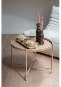 Măsuță de cafea bej rotundă din metal ø 50 cm Meseta – Leitmotiv