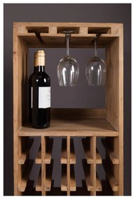 Dulap vinotecă maro din lemn de brad număr de sticle 28, 43,5x118,5 cm Claude – Dutchbone